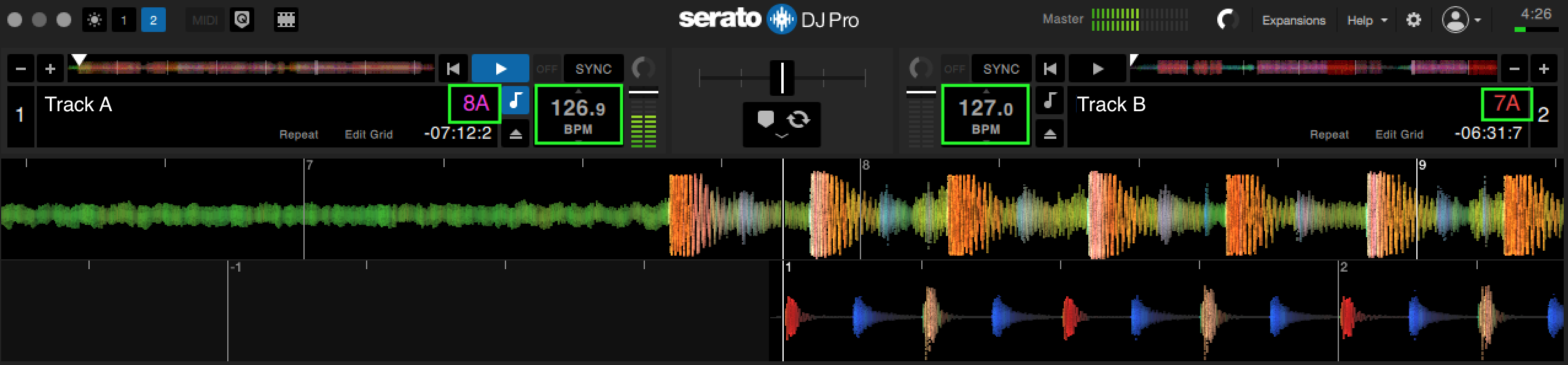 screenshot of Serato interface